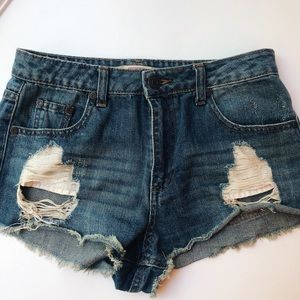 Denim shorts